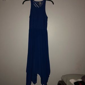 Long dark blue dress